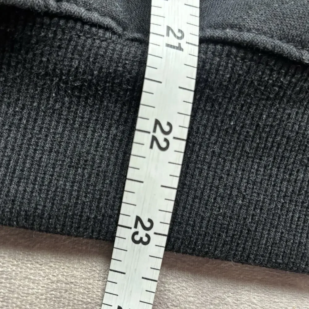 Fear of God Essentials Black Pullover Hoodie Cotton Size Medium Oversized Logo - Picture 11 of 15